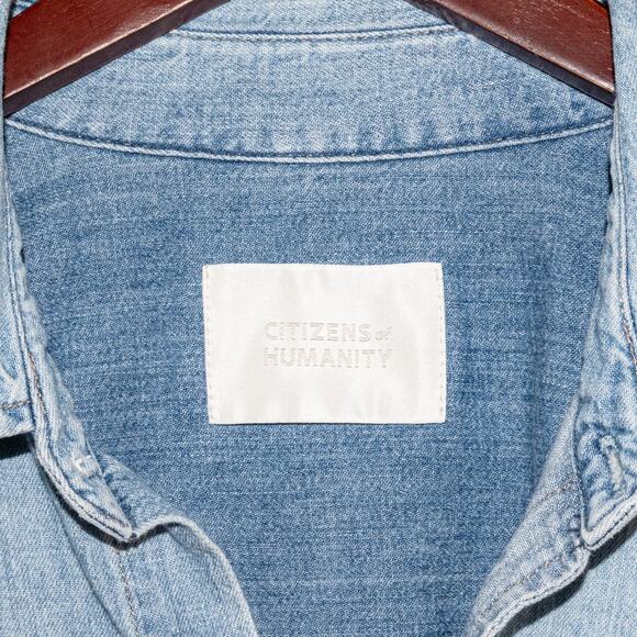 Citizens of Humanity $248 Baby Shay Denim Shirt size Small - Picture 4 of 10